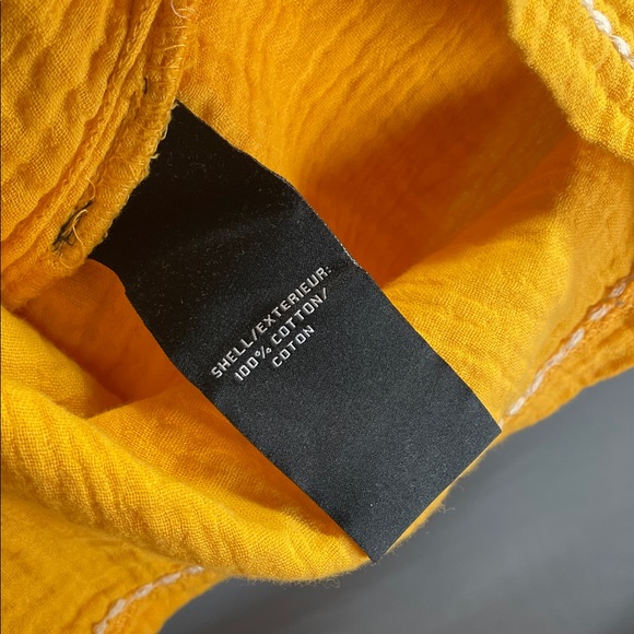 7 For All Mankind Yellow Cotton Blouse and Short Set - Picture 10 of 11